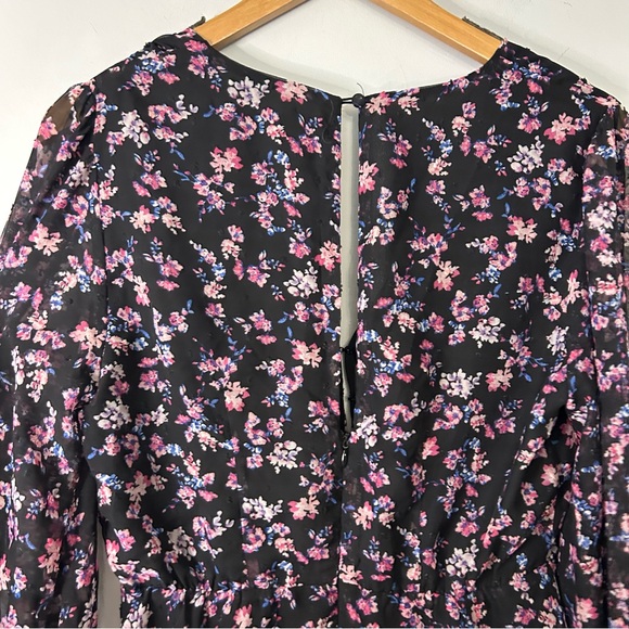 Buddy Love Parker V-Neck Black Floral Printed Skater Dress - Picture 8 of 8